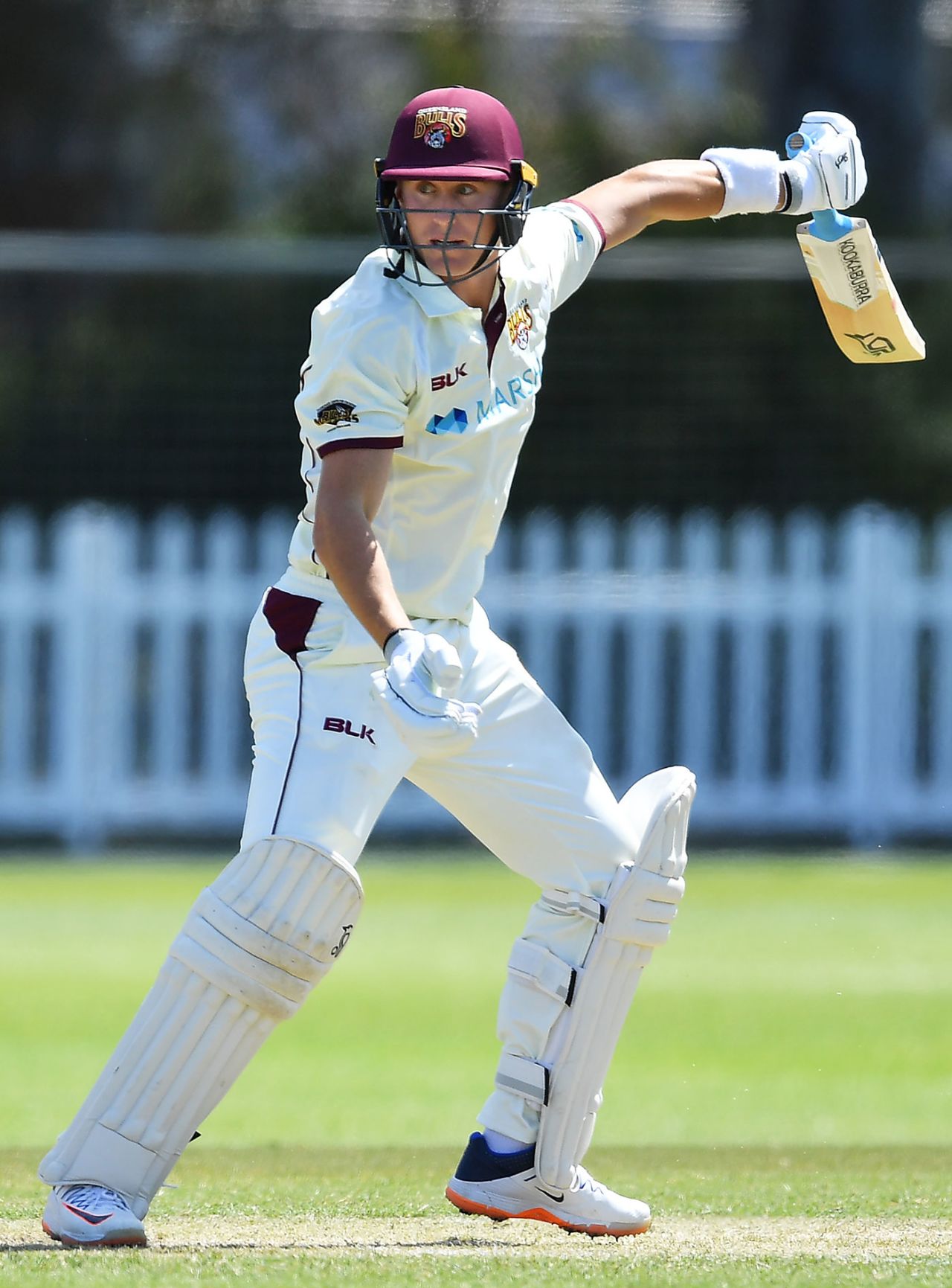 Marnus Labuschagne lived a charmed life on the second day, Queensland v Tasmania, Sheffield Shield, Park 25, Adelaide, October 11, 2020