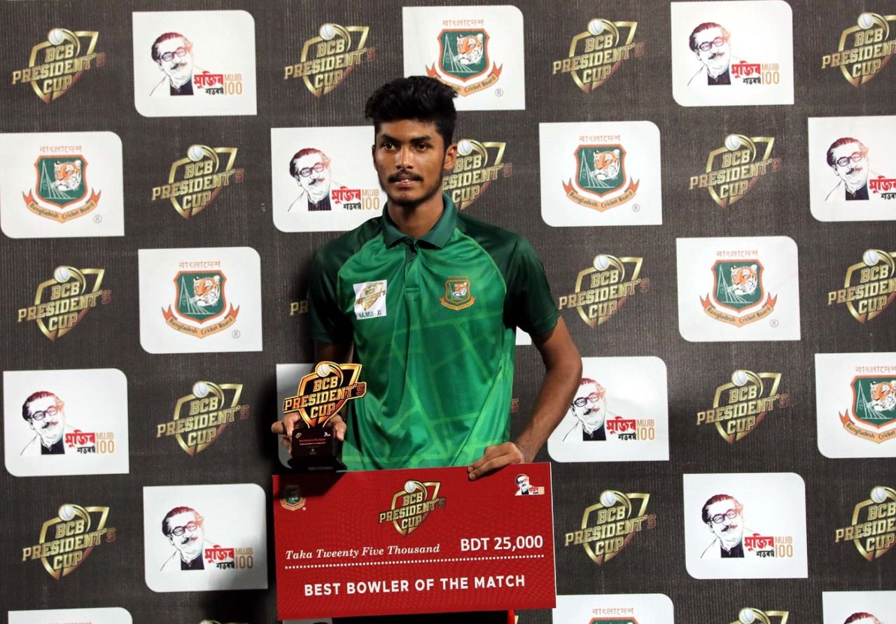 Rishad Khan was was adjudged the best bowler of the match, Dhaka, October 17, 2020
