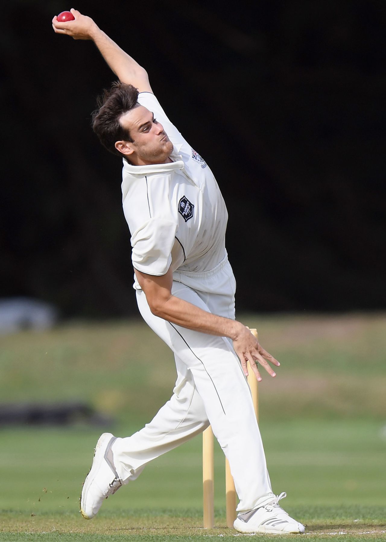 Ben Lister in his delivery stride, Canterbury v Auckland, Plunket Shield, Rangiora, March 11, 2019