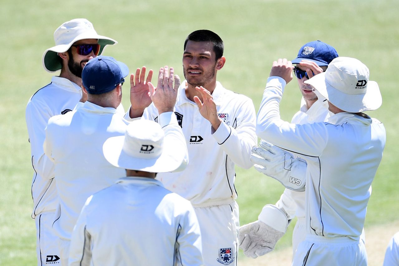 Sean Solia took 5 for 8 as Otago were bowled out for 54, Auckland v Otago, Plunket Shield, Eden Park No. 2, October 22, 2020