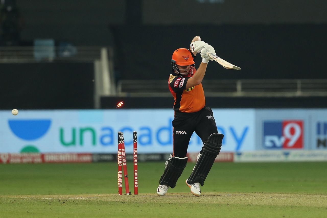 Jonny Bairstow's defence is breached, Rajasthan Royals vs Sunrisers Hyderabad, IPL 2020, Dubai, October 22, 2020