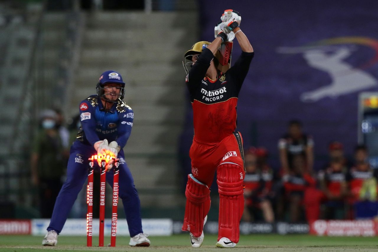 Quinton de Kock stumps Josh Philippe, Mumbai Indians vs Royal Challengers Bangalore, Abu Dhabi, IPL 2020, October 28, 2020