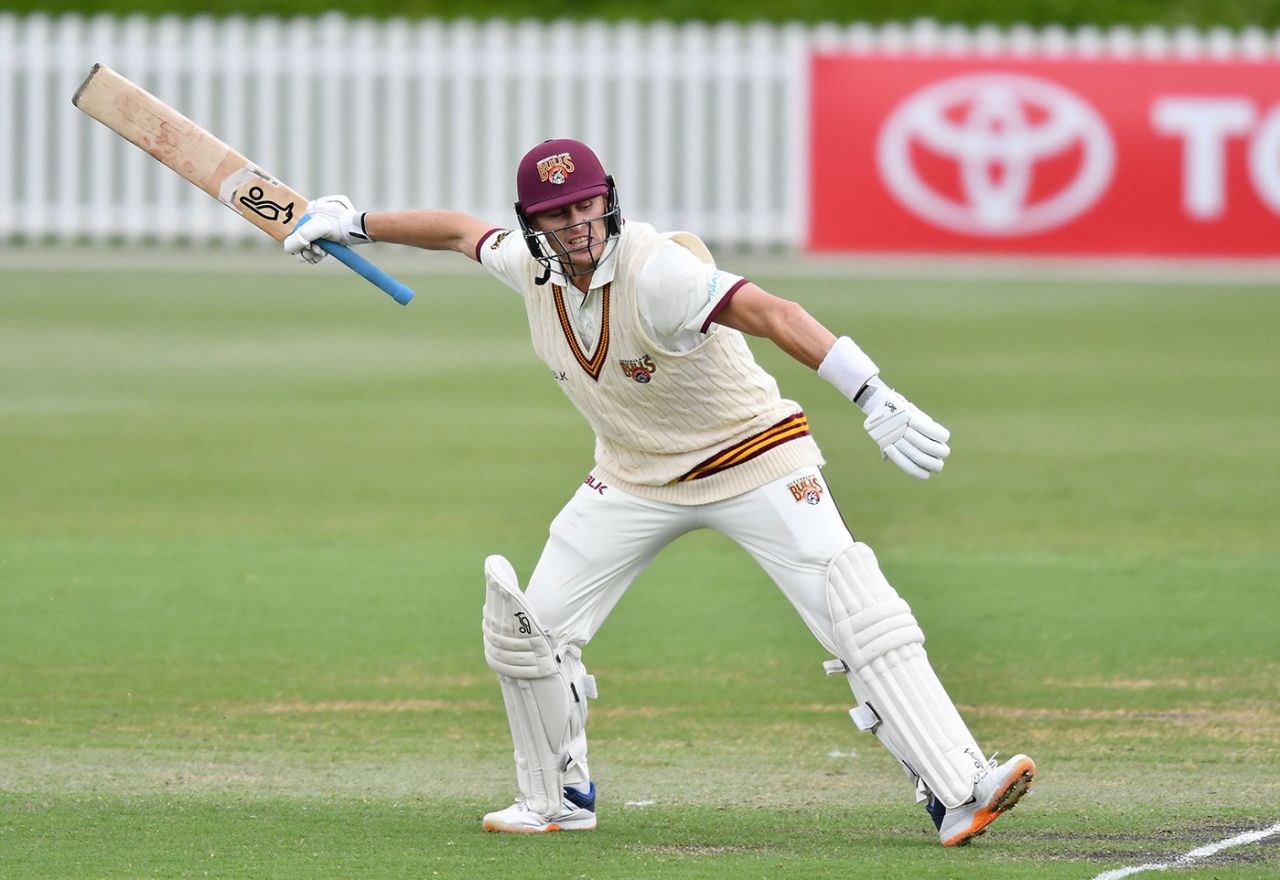 Marnus Labuschagne made his second hundred of the season, New South Wales v Queensland, Sheffield Shield, Karen Rolton Oval, October 30, 2020