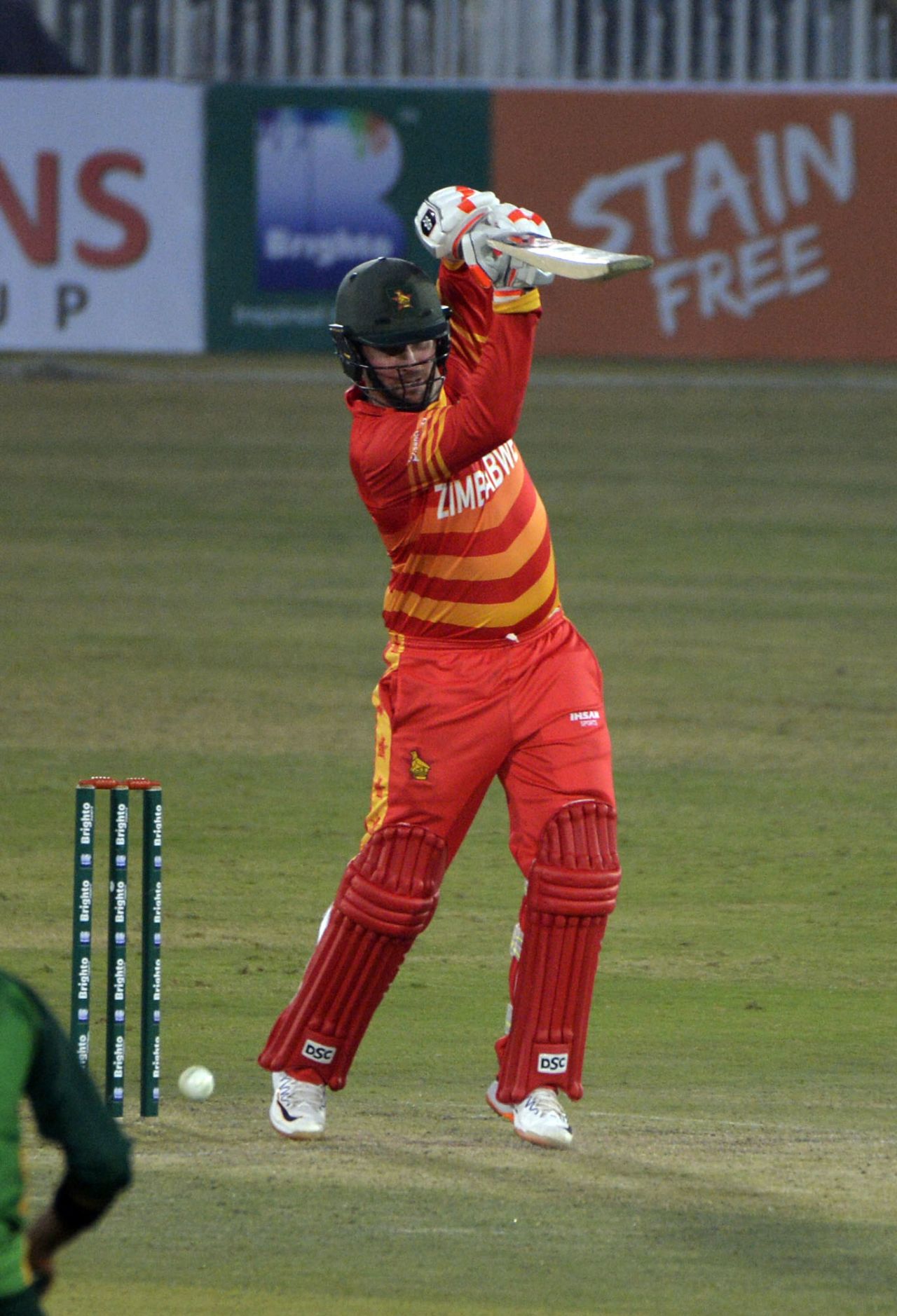 Brendan Taylor drives on the up, Pakistan vs Zimbabwe, 1st ODI, Rawalpindi, October 30, 2020