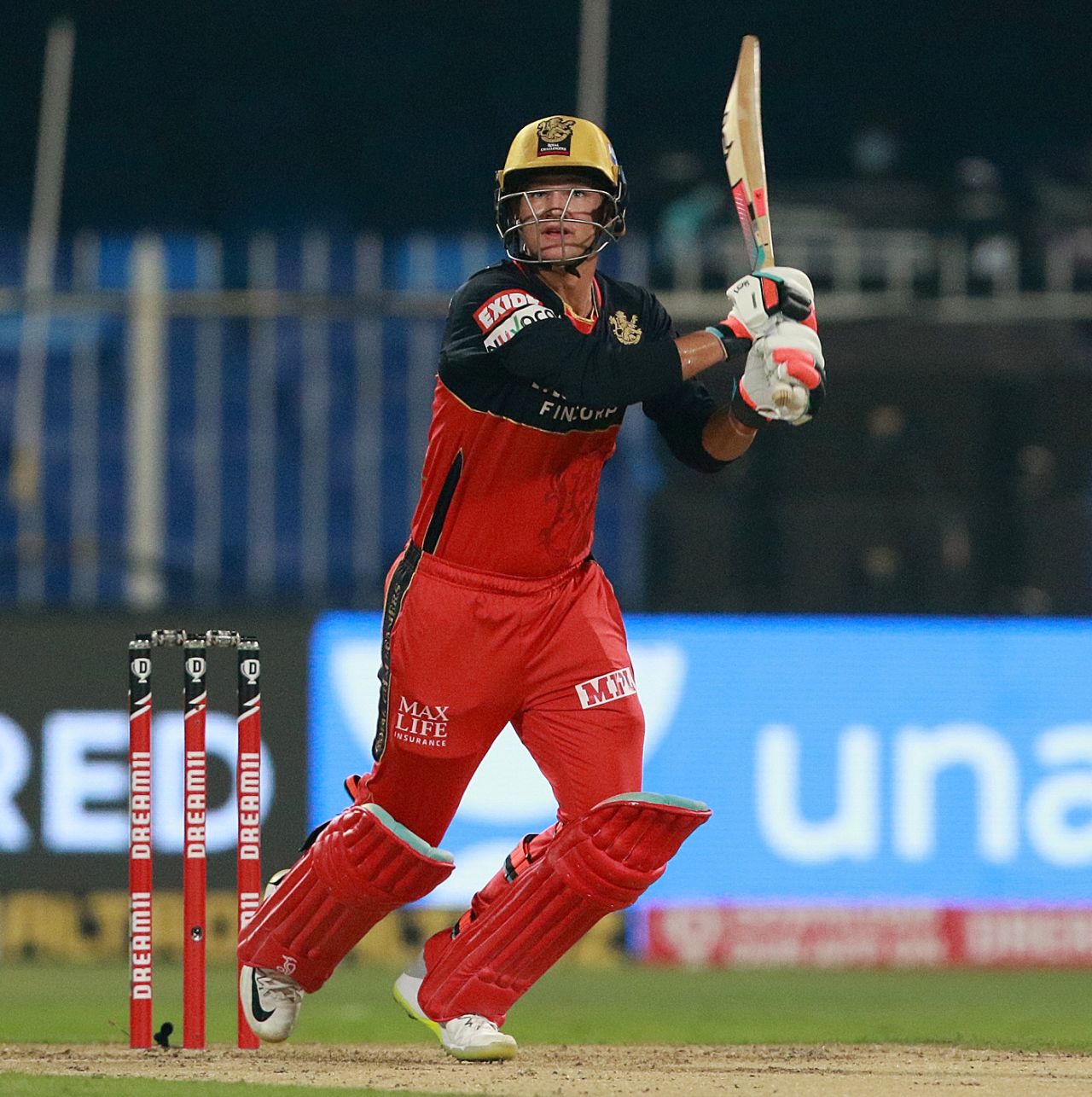 Josh Philippe goes over the off side, Royal Challengers Bangalore vs Sunrisers Hyderabad, IPL 2020, Sharjah, October 31, 2020