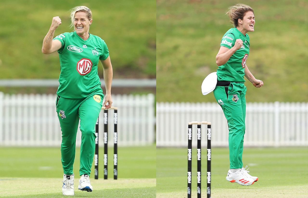 Katherine Brunt and Nat Sciver combined to take six wickets, Melbourne Stars v Hobart Hurricanes, WBBL, Drummoyne Oval, November 1, 2020
