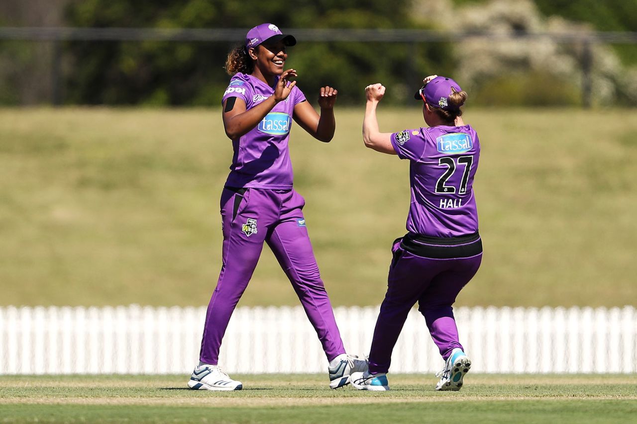 Hayley Matthews was among the Hobart Hurricanes bowlers to have a good day, Hobart Hurricanes v Melbourne Stars, WBBL, Blacktown, November 3, 2020