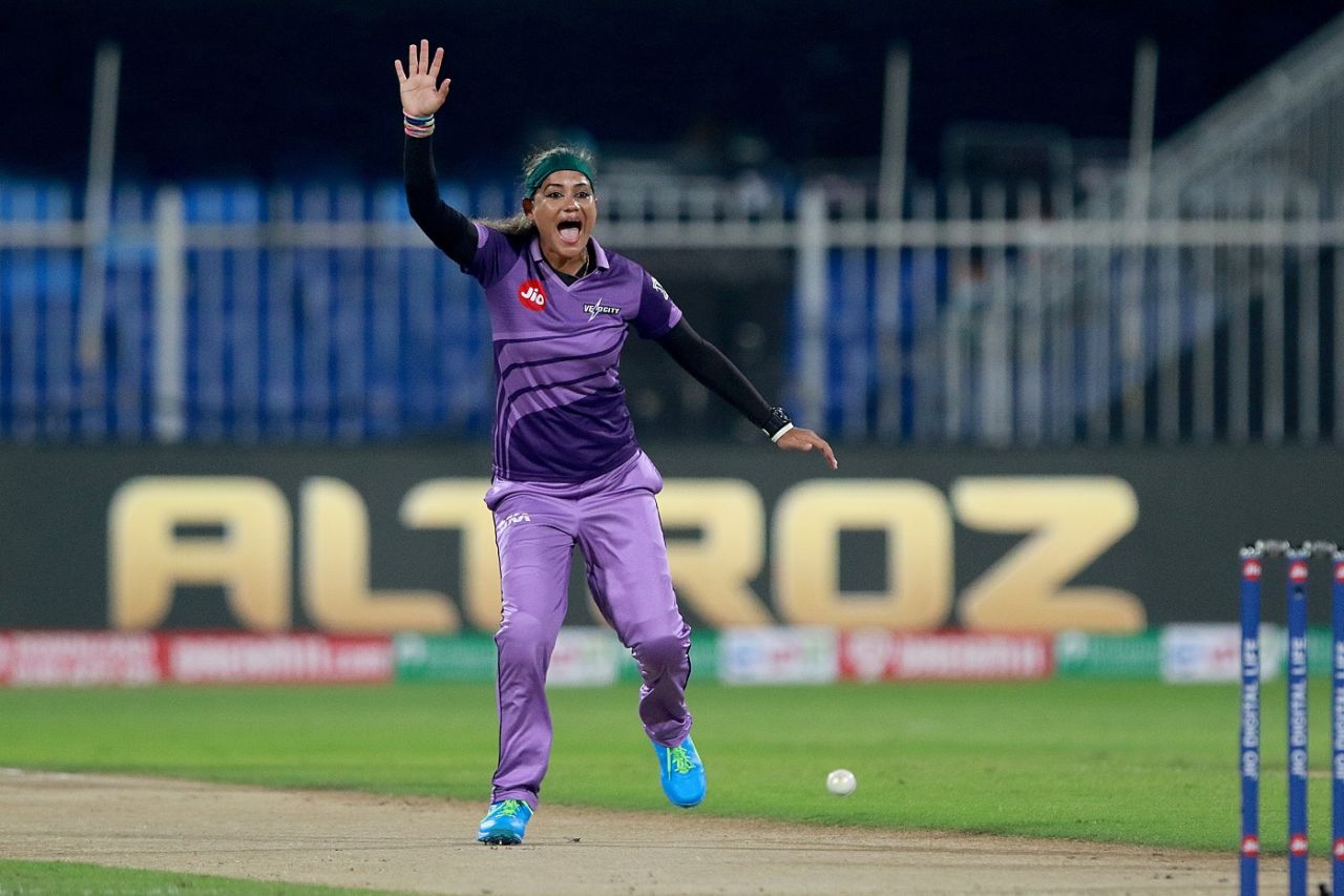 Jahanara Alam goes up in appeal, Supernovas vs Velocity, Women's T20 Challenge, Sharjah, November 4, 2020
