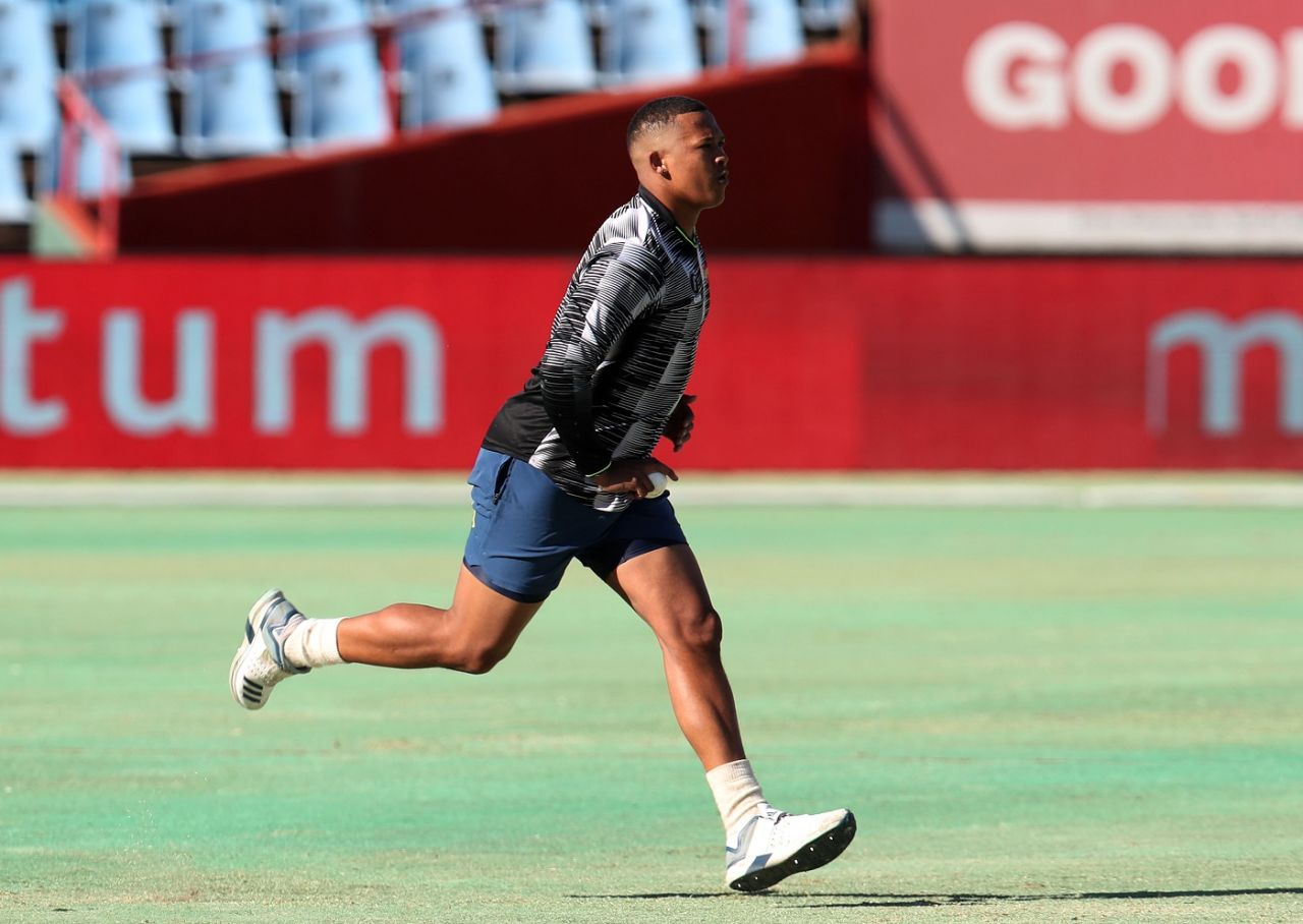 Glenton Stuurman in action at training