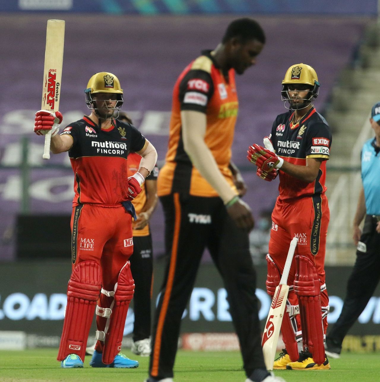 AB de Villiers hit a 43-ball 56 - as long as he was there, a big total was on the cards, Royal Challengers Bangalore vs Sunrisers Hyderabad, IPL 2020, Eliminator, November 6, 2020