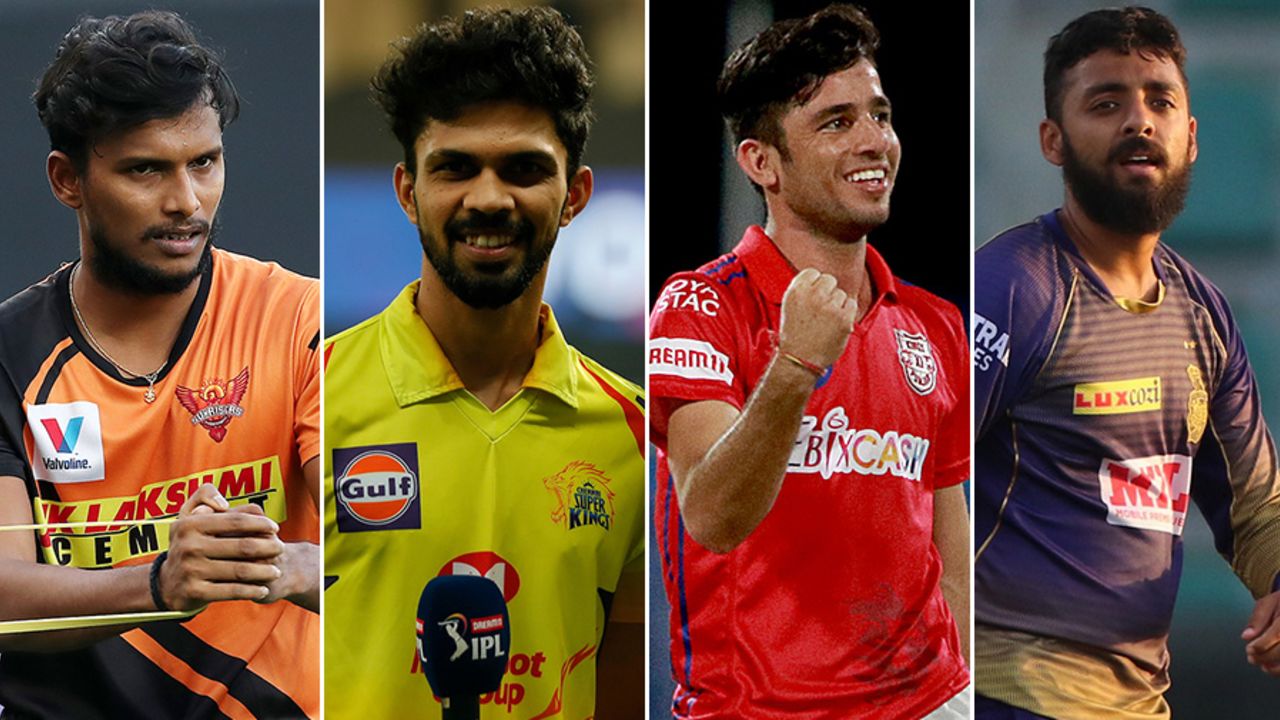 Composite: T Natarajan, Ruturaj Gaikwad, Ravi Bishnoi and Varun Chakravarthy