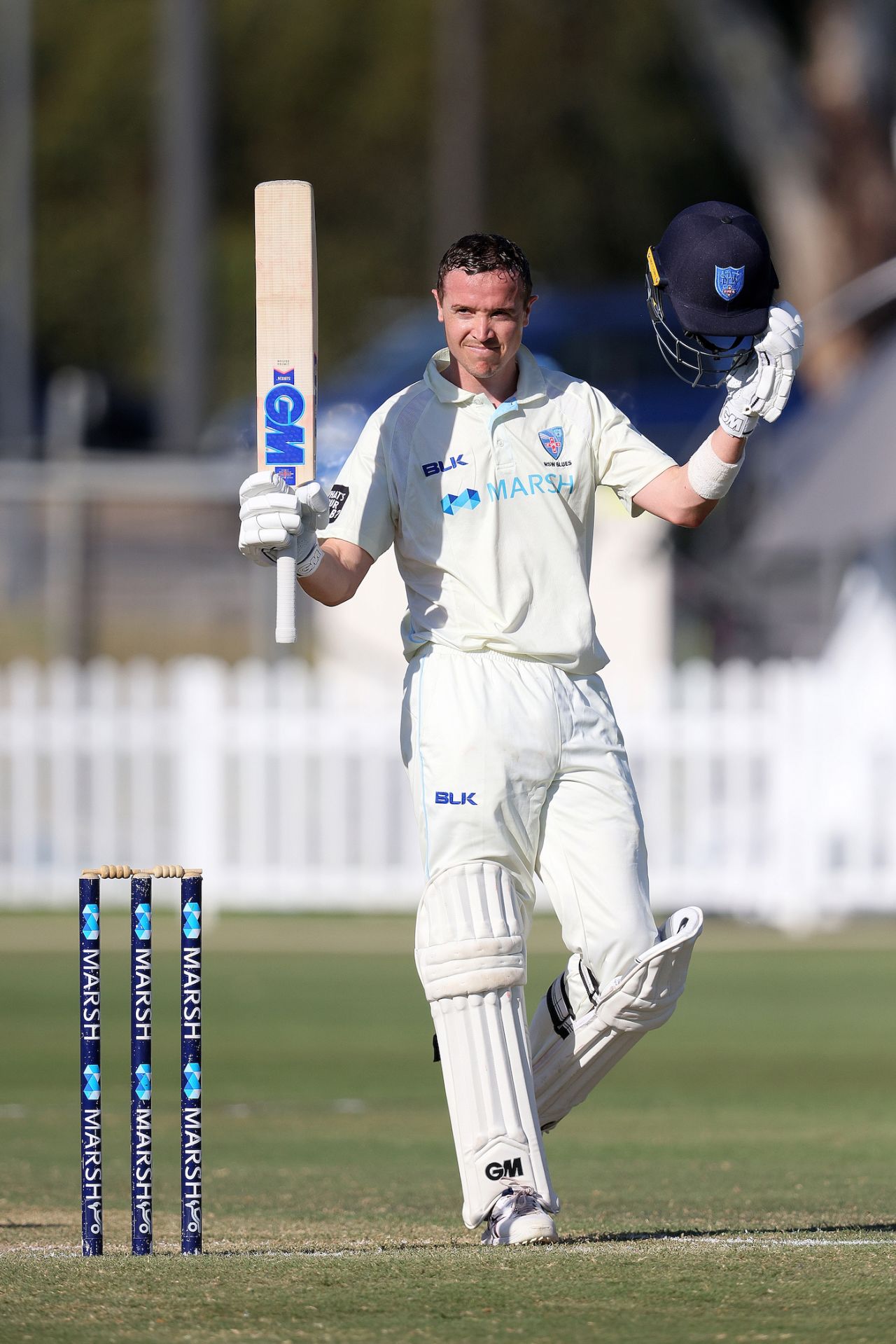 Nick Larkin made his fourth first-class century, New South Wales vs Tasmania, Sheffield Shield, Gladys Elphick Park, Adelaide, November 9, 2020