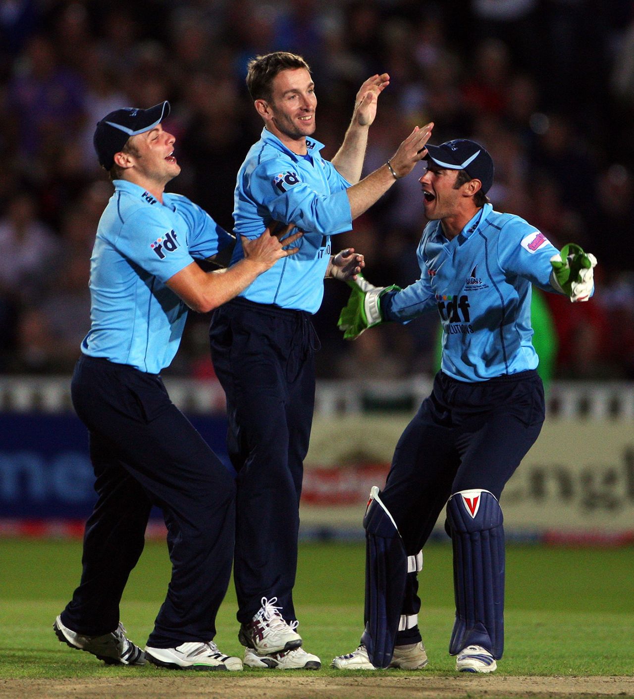 James Kirtley celebrates a breakthrough, Somerset v Sussex, Twenty20 Cup final, Edgbaston, August 15, 2009