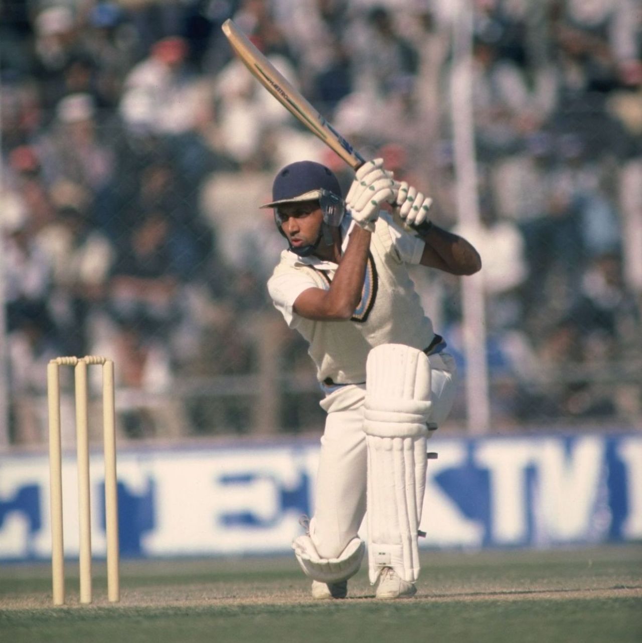 Mohinder Amarnath bats against England, India vs England, second Test, Feroz Shah Kotla Stadium, Delhi, December 12, 1984