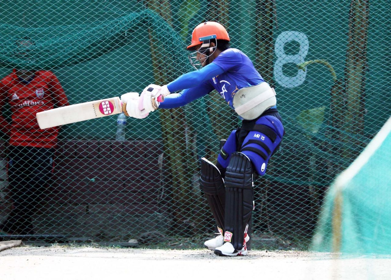 Mushfiqur Rahim during net practice ahead of the Bangabandhu T20 Cup, Mirpur, November 18, 2020