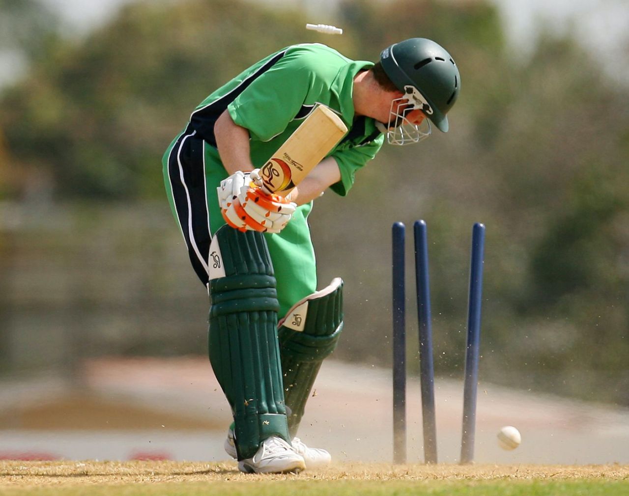 Eoin Morgan is out to Andrew Hall, Ireland vs South Africa, warm-up match, World Cup 2007, Frank Worrell memorial ground, Trinidad and Tobago, March 05, 2007