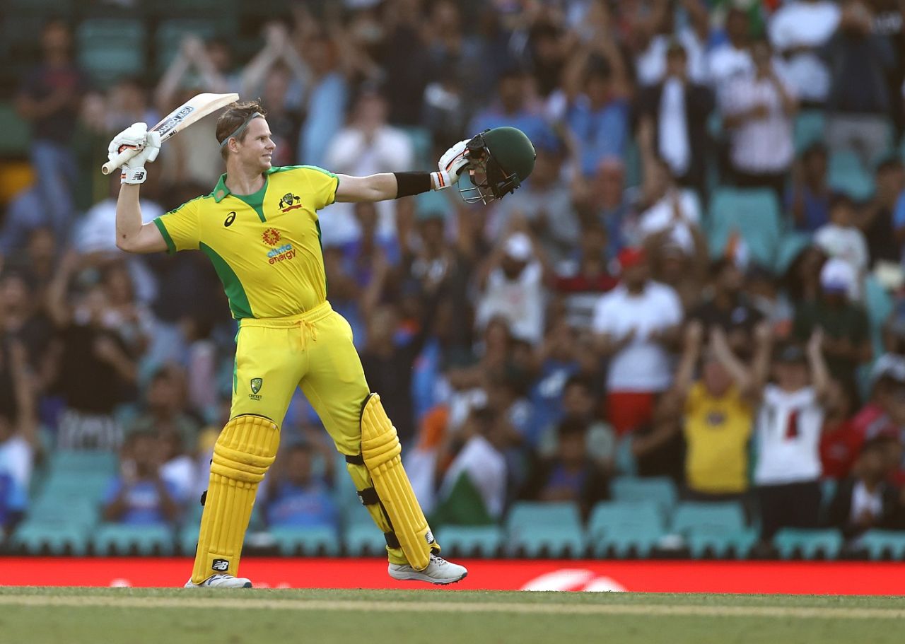 Steven Smith brought up a 62-ball century, Sydney, Australia vs India, 1st ODI, November 27, 2020