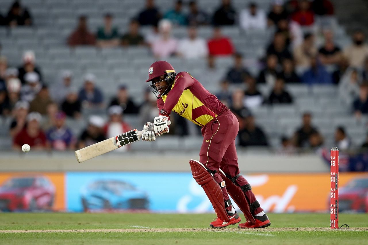 Fabian Allen tucks one to the on side, New Zealand vs West Indies, 1st T20I, Auckland, November 27, 2020