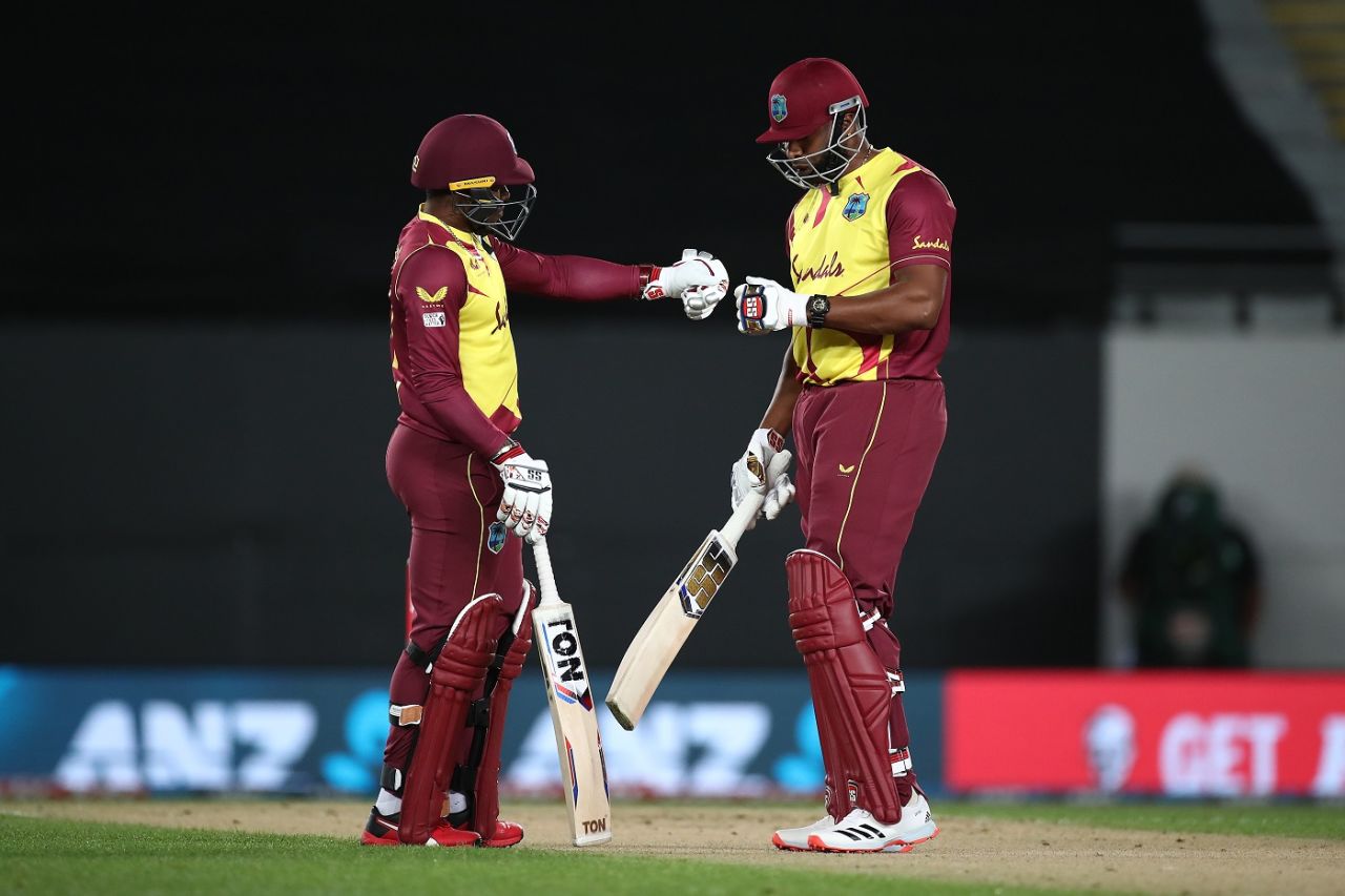 Fabian Allen and Kieron Pollard shared an explosive stand to get West Indies back on track, New Zealand vs West Indies, 1st T20I, Auckland, November 27, 2020