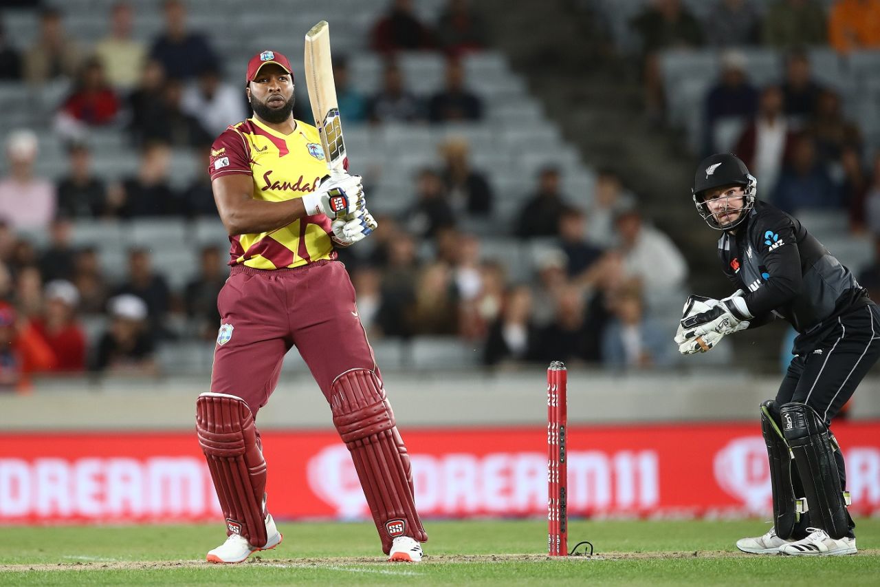 Kieron Pollard clobbered eight sixes is his knock of 75 not out, New Zealand vs West Indies, 1st T20I, Auckland, November 27, 2020