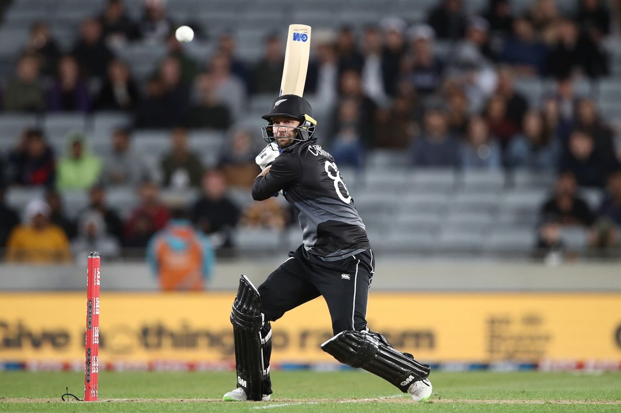 Devon Conway pulls one away, New Zealand vs West Indies, 1st T20I, Auckland, November 27, 2020