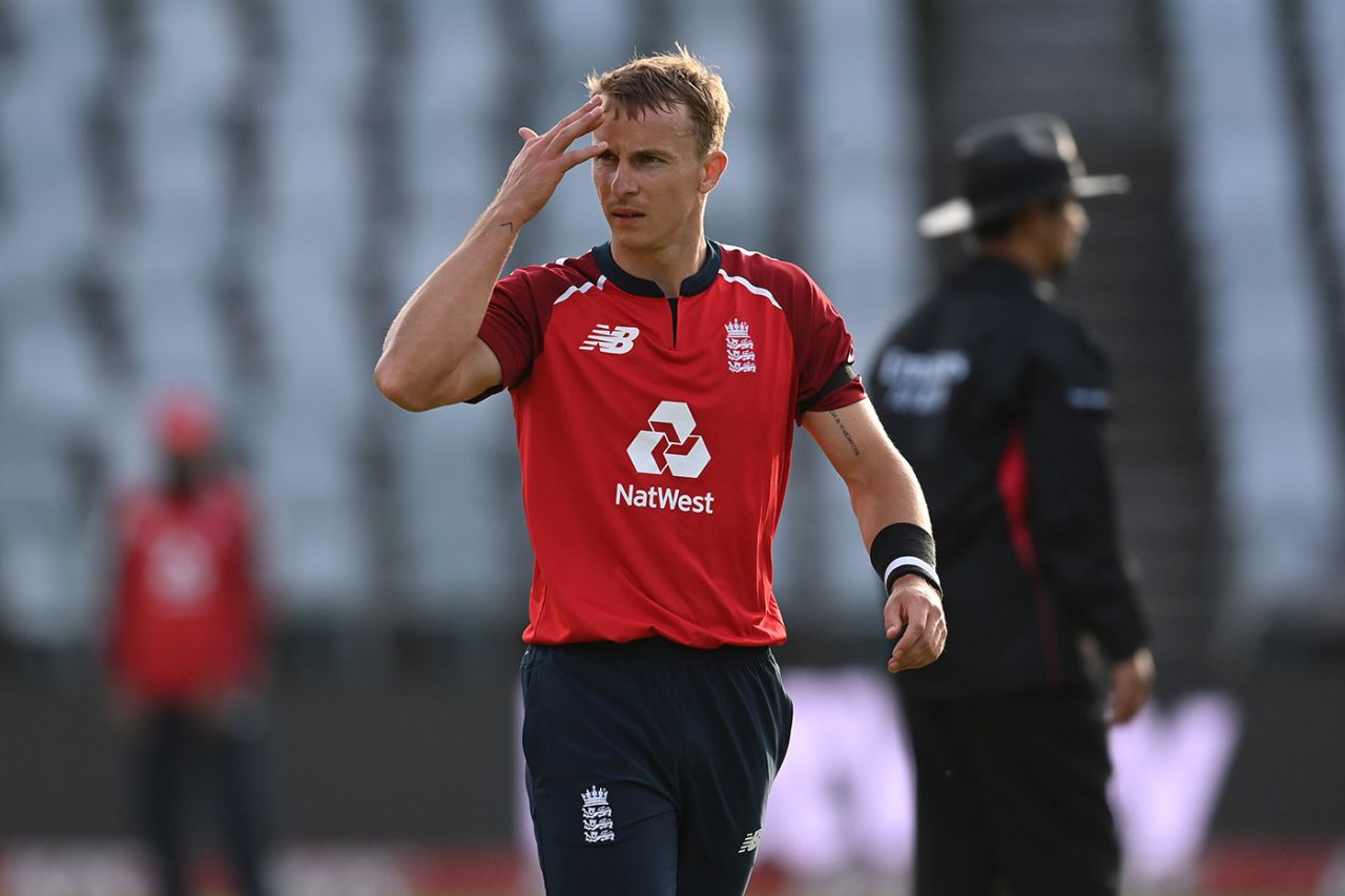 Tom Curran came in for some rough treatment, South Africa v England, 1st T20I, Cape Town, November 27, 2020