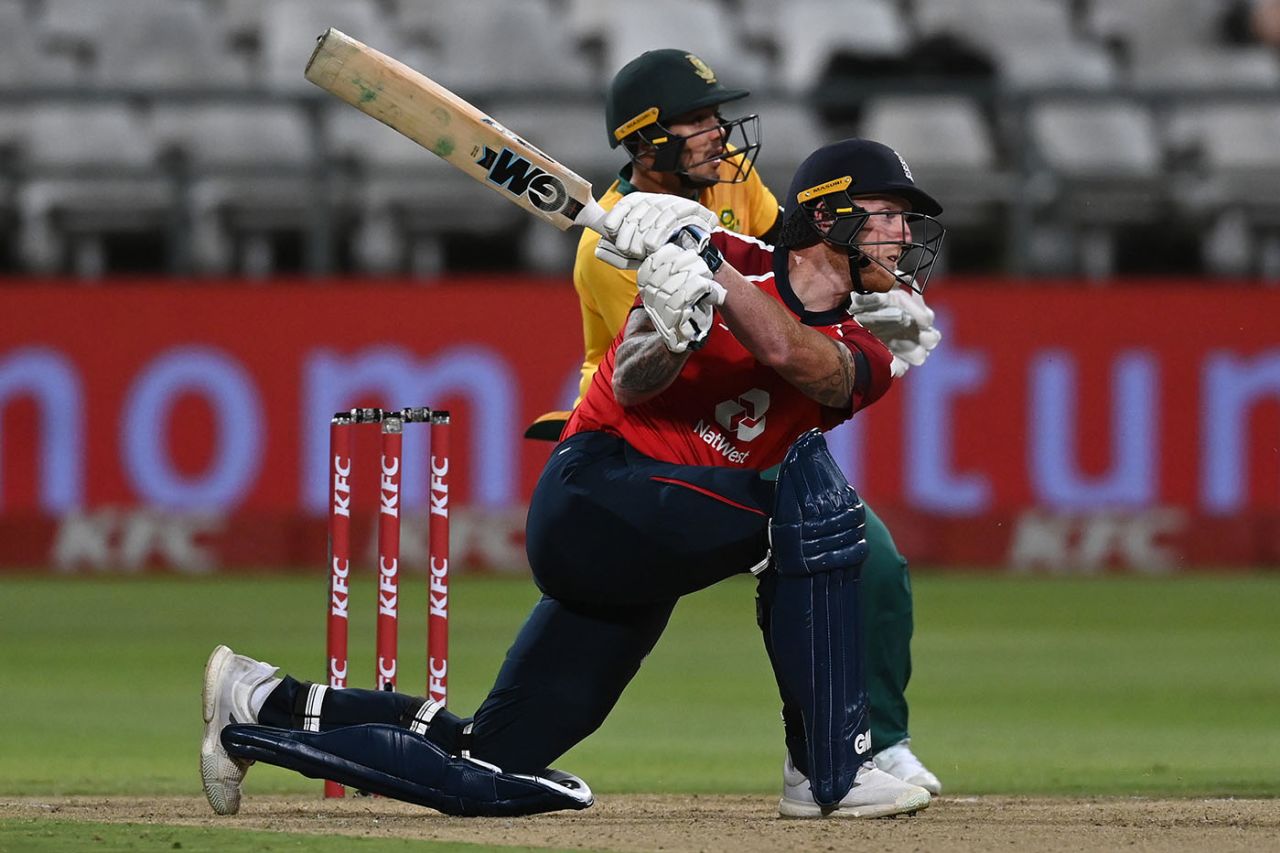 Ben Stokes goes down on one knee, South Africa v England, 1st T20I, Cape Town, November 27, 2020