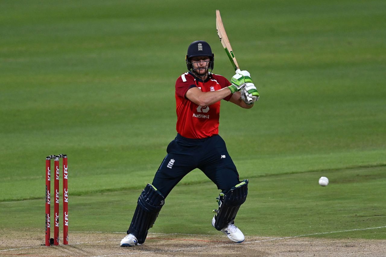 Jos Buttler steers into the off side, South Africa vs England, 3rd T20I, Cape Town, December 1 2020