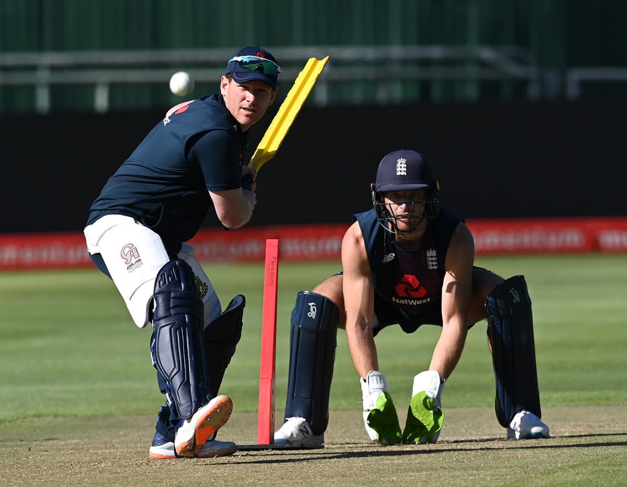 Eoin Morgan and Jos Buttler in training, South Africa vs England, Newlands, Cape Town, ODI series, December 3, 2020