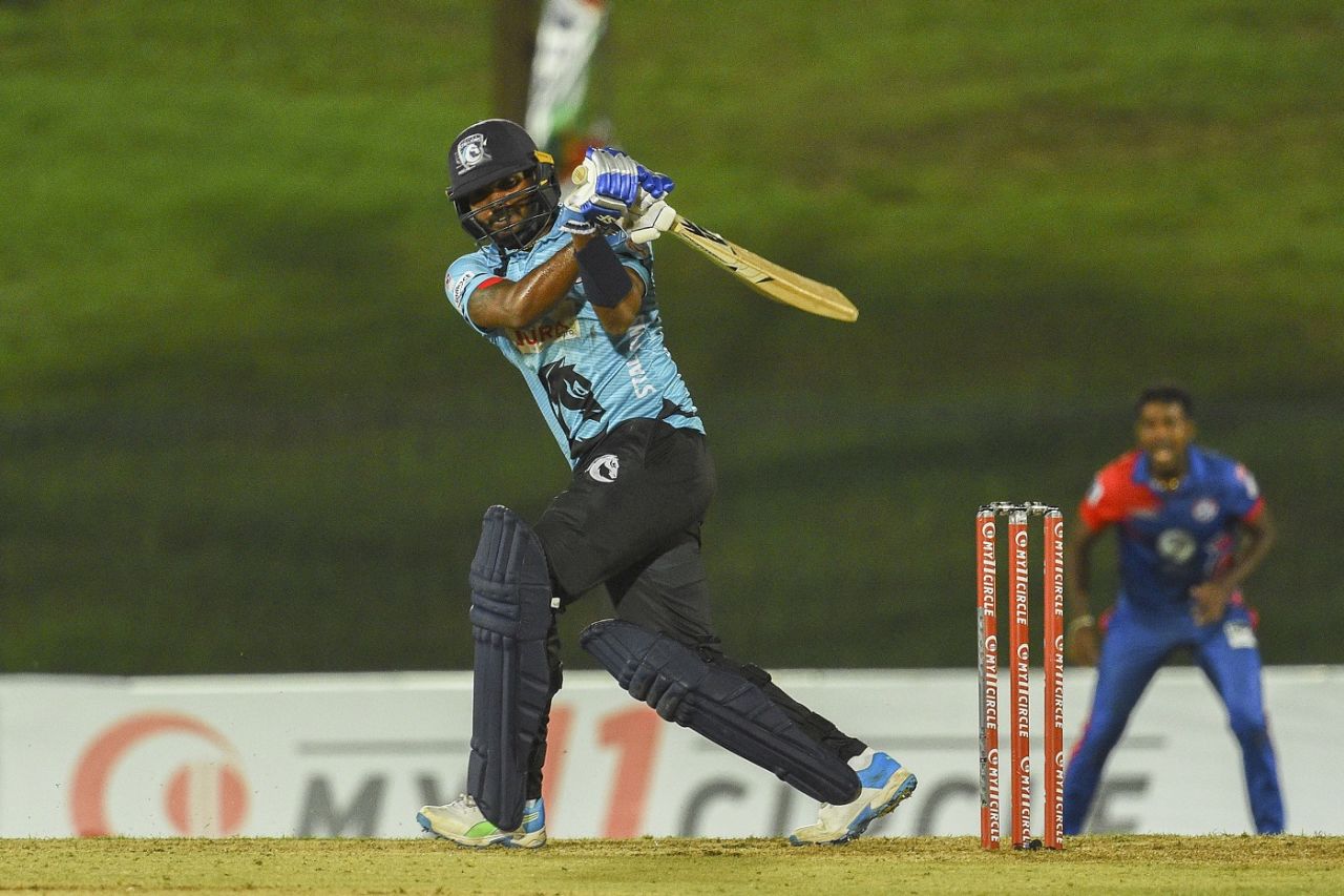 Wanindu Hasaranga swats one away, Colombo Kings vs Jaffna Stallions, Hambantota, LPL 2020, December 4, 2020
