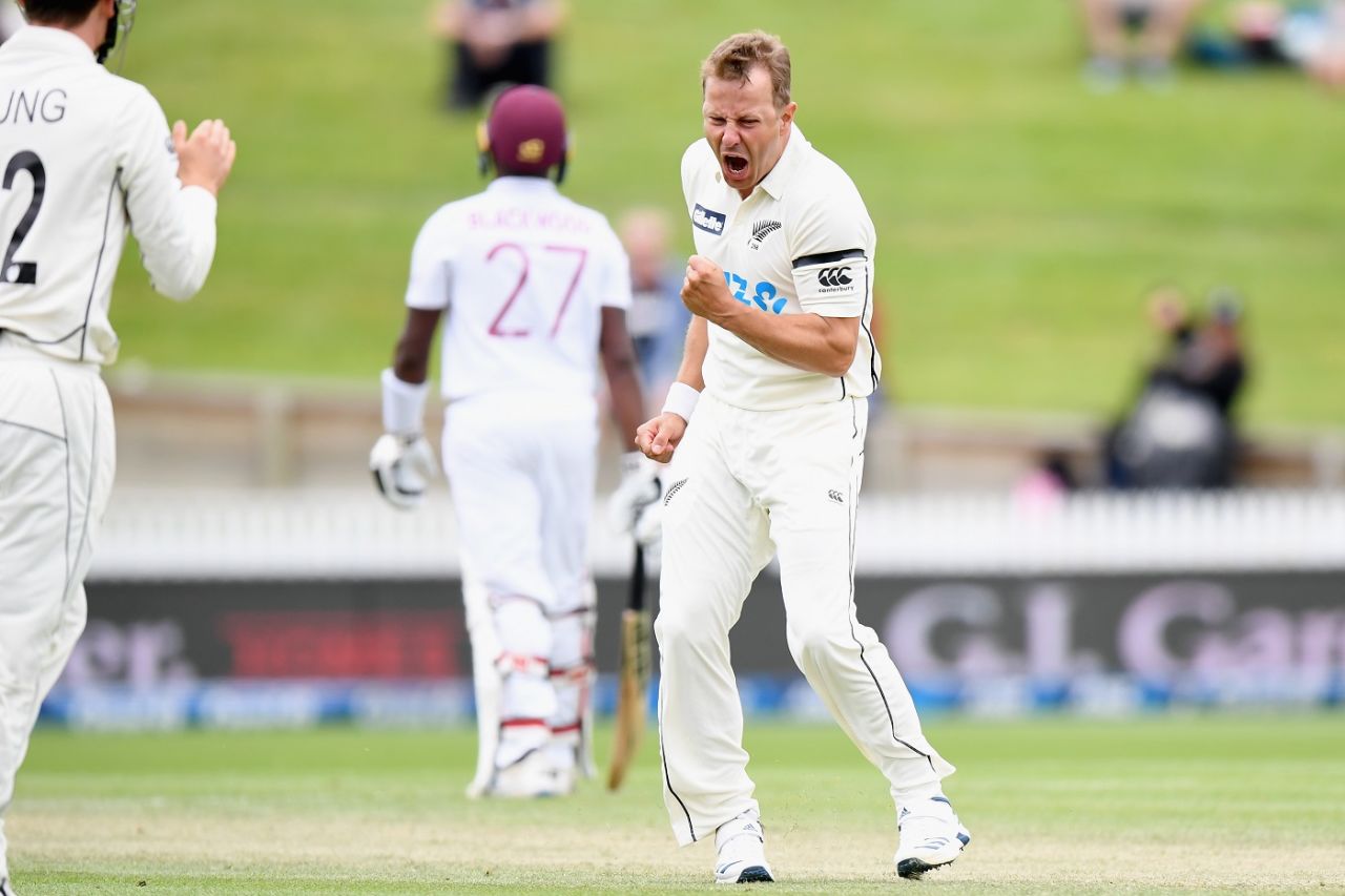 Neil Wagner celebrates a wicket, New Zealand vs West Indies, 1st Test, Hamilton, 3rd day, December 5, 2020