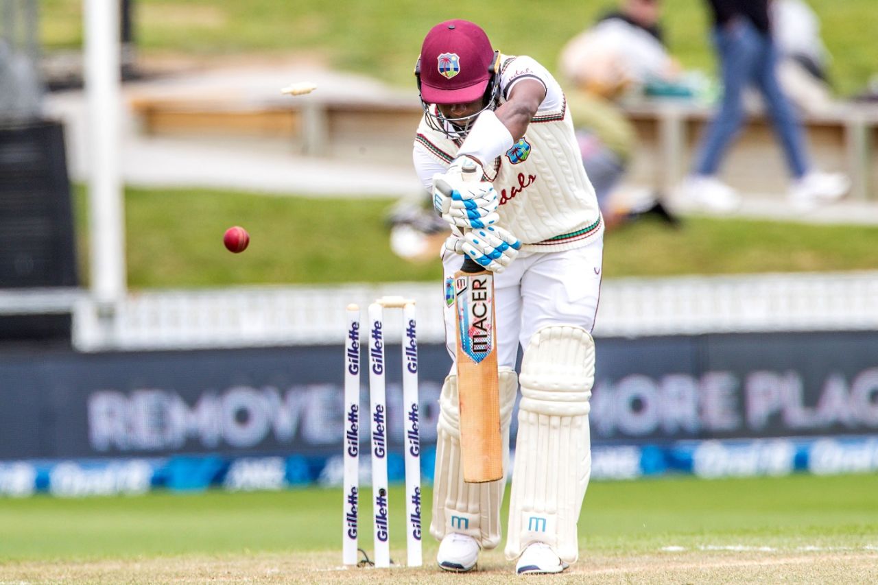 Kemar Roach is bowled, New Zealand vs West Indies, 1st Test, Hamilton, 3rd day, December 5, 2020
