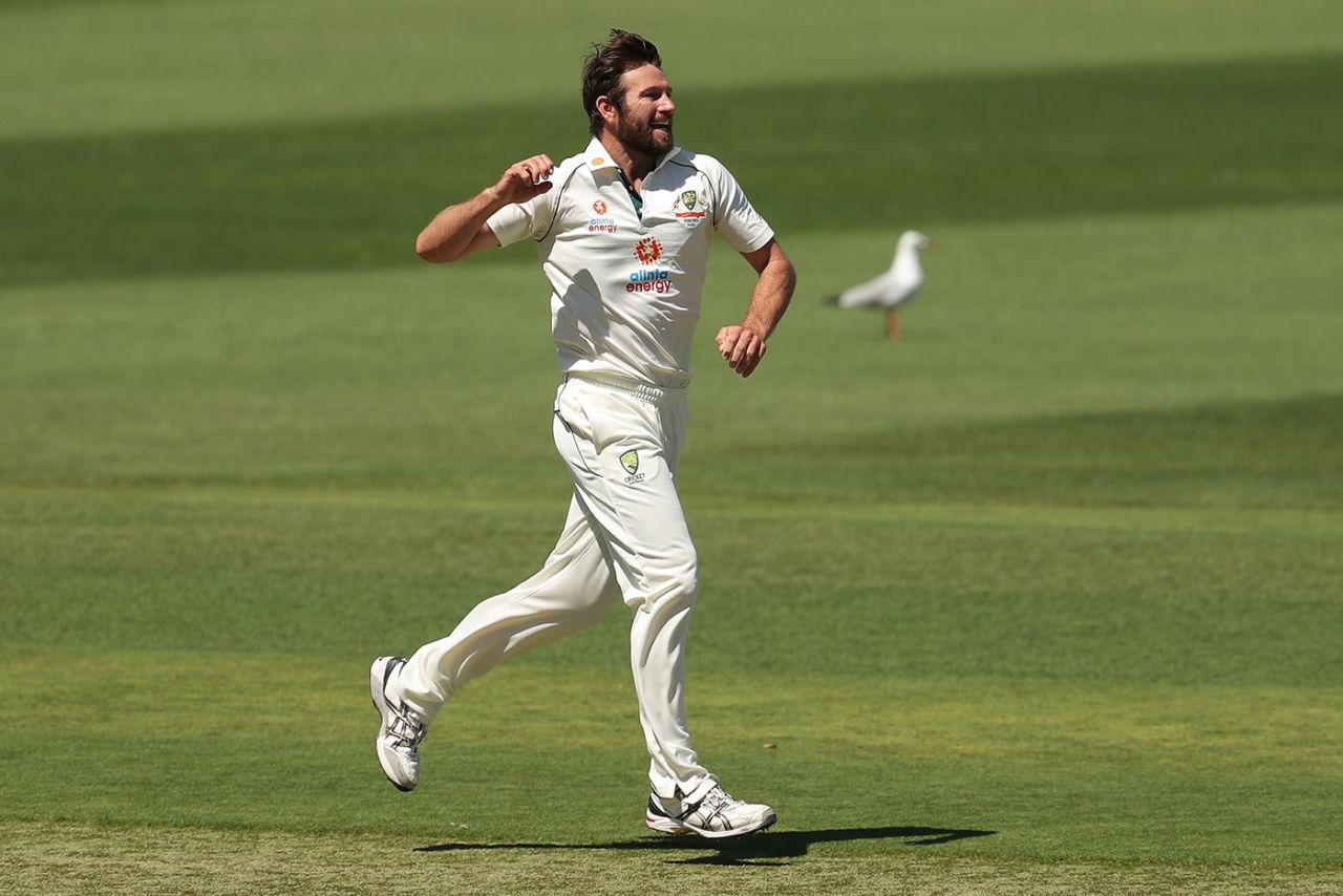 Michael Neser struck with his first to remove Shubman Gill, Australia A v Indians, Tour match, Drummoyne Oval, December 6, 2020
