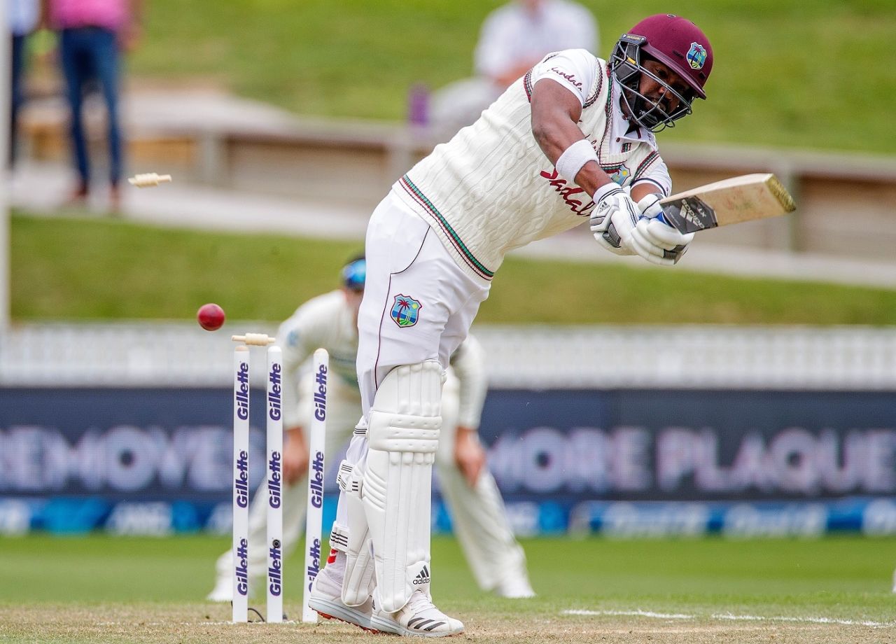 Darren Bravo is bowled, New Zealand vs West Indies, 1st Test, Hamilton, 3rd day, December 5, 2020