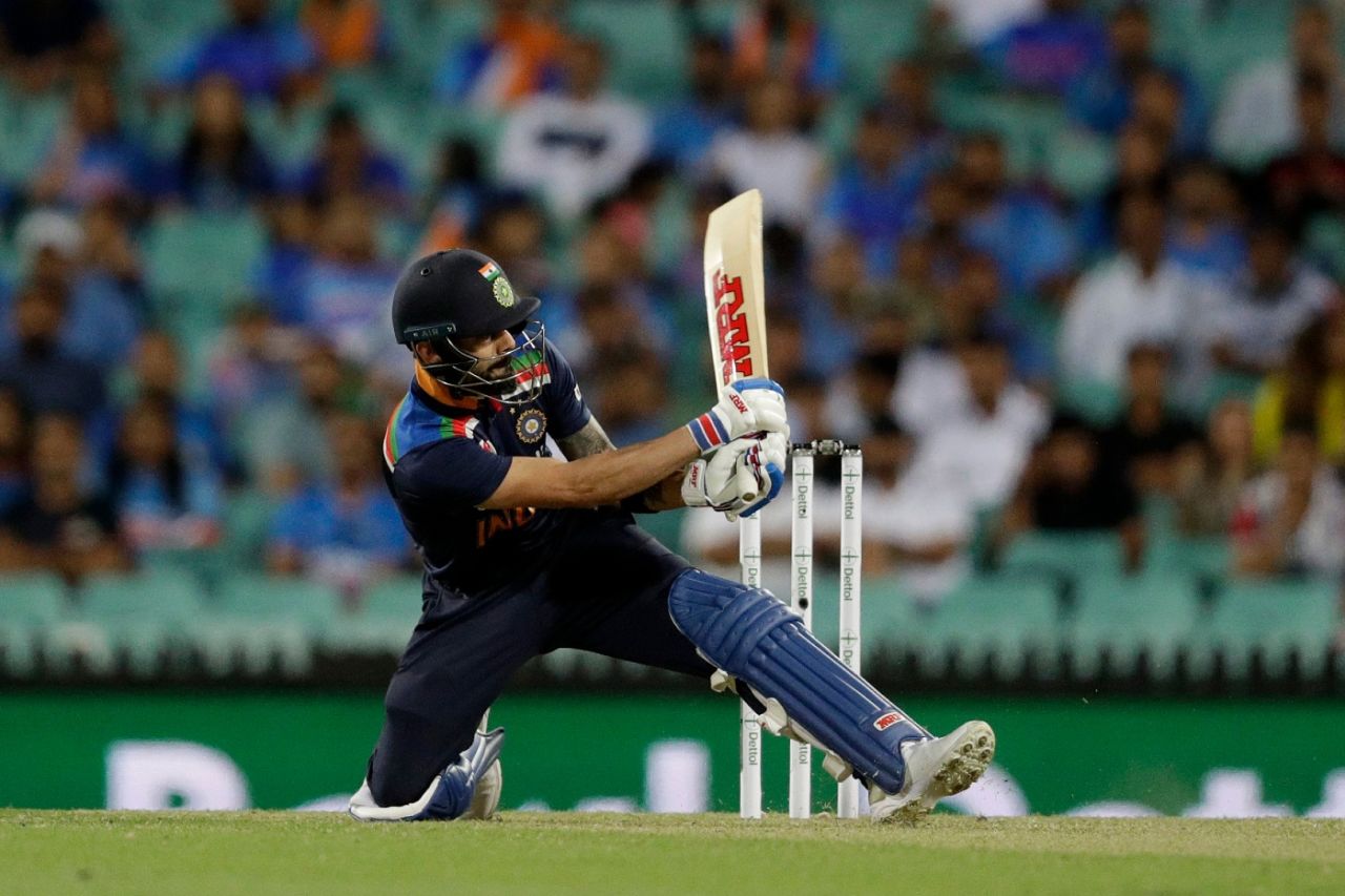 Virat Kohli scoops one for six, Australia vs India, 2nd T20I, Sydney, December 6, 2020