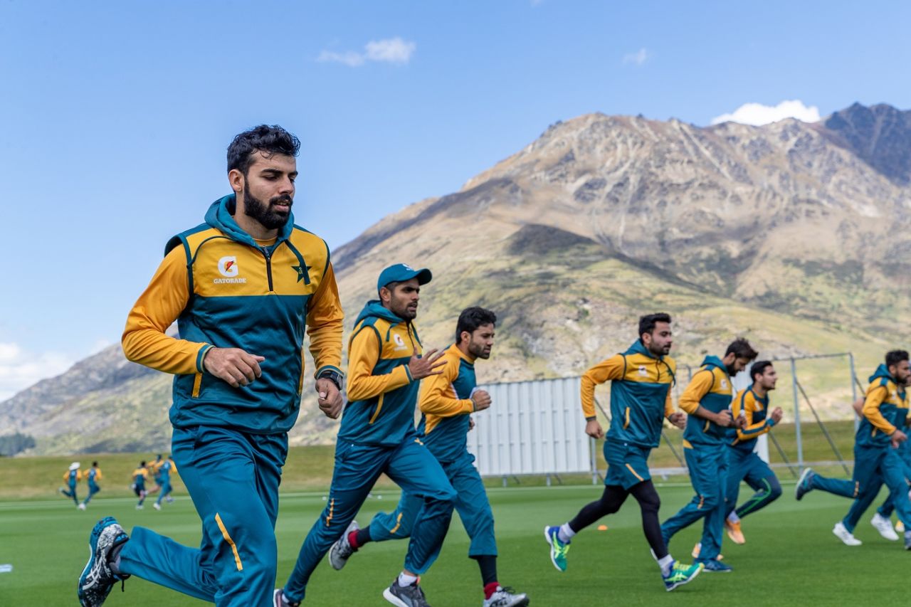 Pakistan players warm up in Queenstown, Queenstown, December 10, 2020
