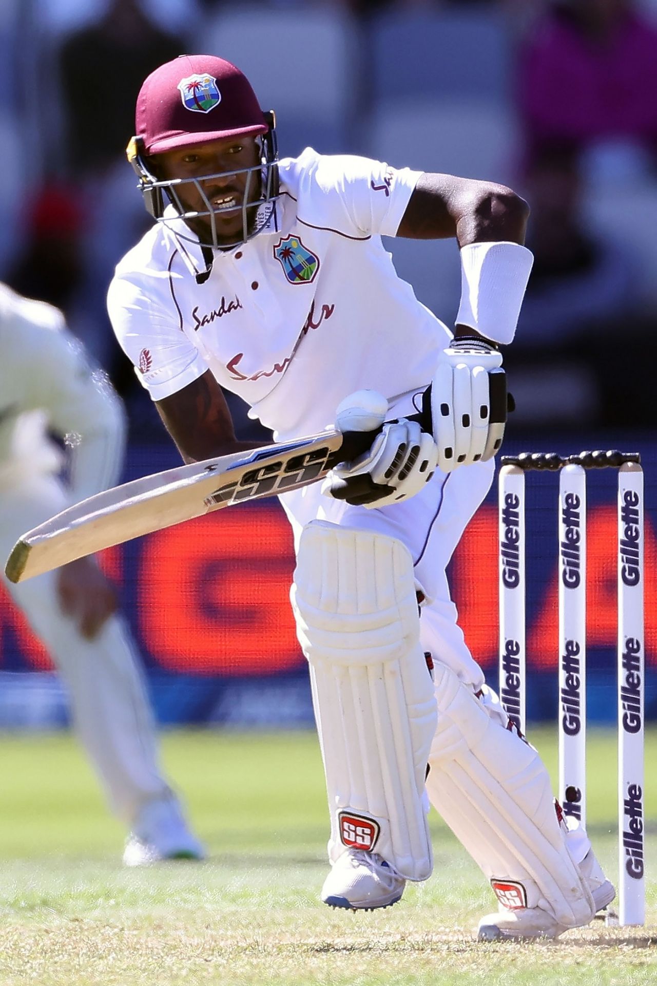 Jermaine Blackwood steers into the leg side, New Zealand v West Indies, 2nd Test, second day, December 12, 2020