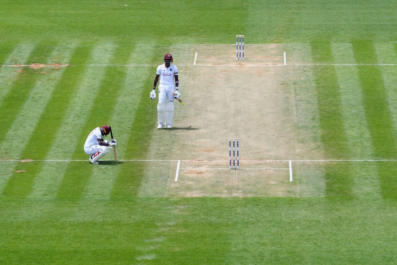 Jermaine Blackwood reacts after being dismissed, New Zealand v West Indies, 2nd Test, second day, December 12, 2020