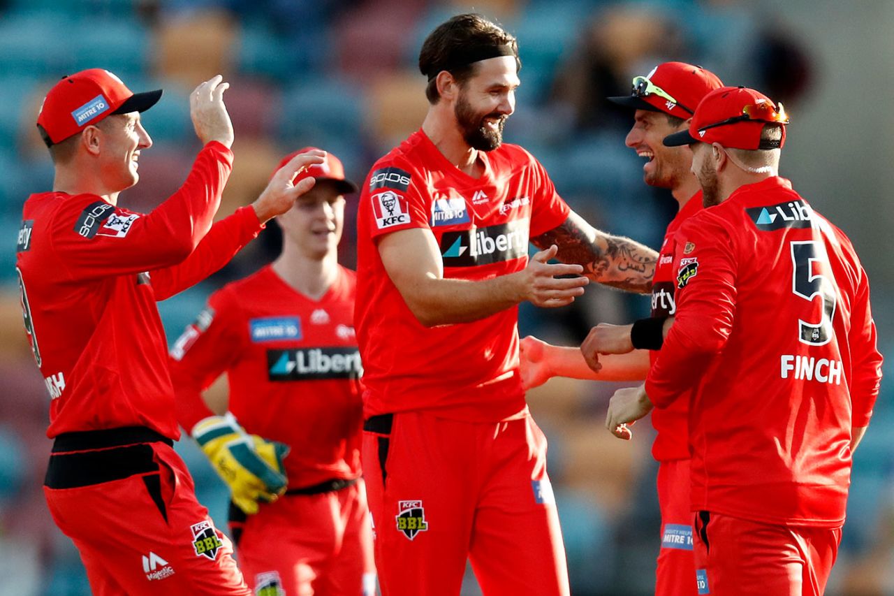 Kane Richardson made an early breakthrough for Renegades, Melbourne Renegades v Perth Scorchers, Hobart, December 12, 2020