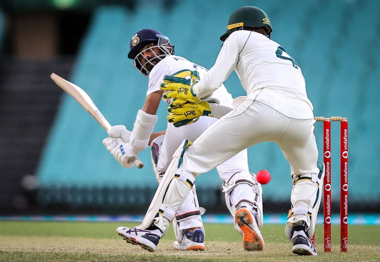 Ajinkya Rahane glances during the course of his 38, Australia A vs Indians, Tour game, Sydney, 2nd day, December 12, 2020