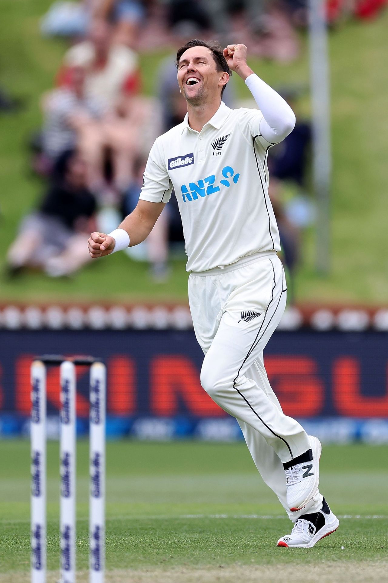 Trent Boult is elated after dismissing Kraigg Brathwaite, New Zealand vs West Indies, 2nd Test, Wellington, 3rd day, December 13, 2020