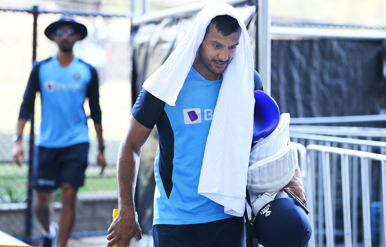 Mayank Agarwal walks back after India's training session , Adelaide, December 15, 2020
