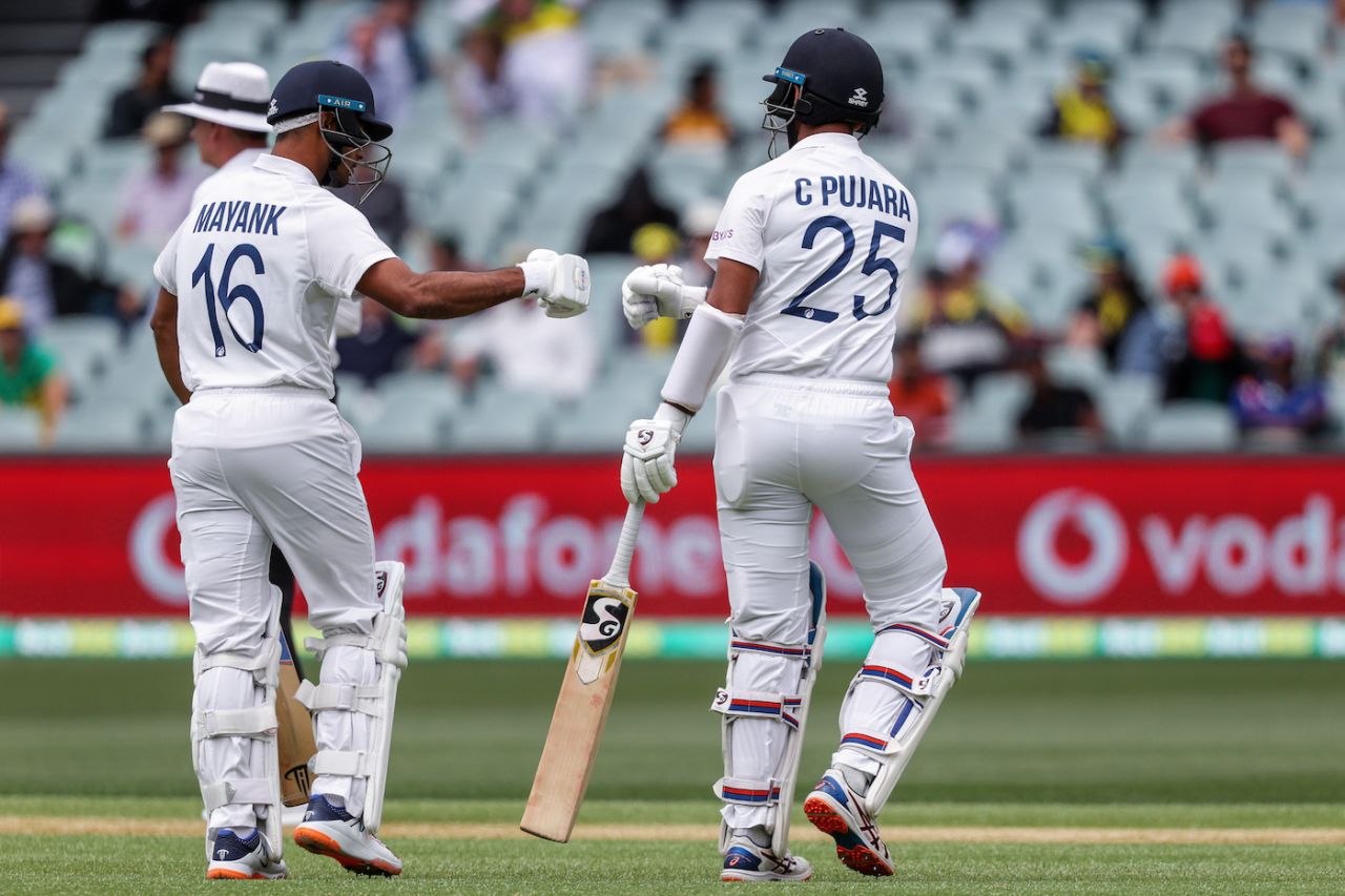 Mayank Agarwal and Cheteshwar Pujara faced accurate bowling in the first session, Australia vs India, 1st Test, Adelaide, 1st day, December 17, 2020