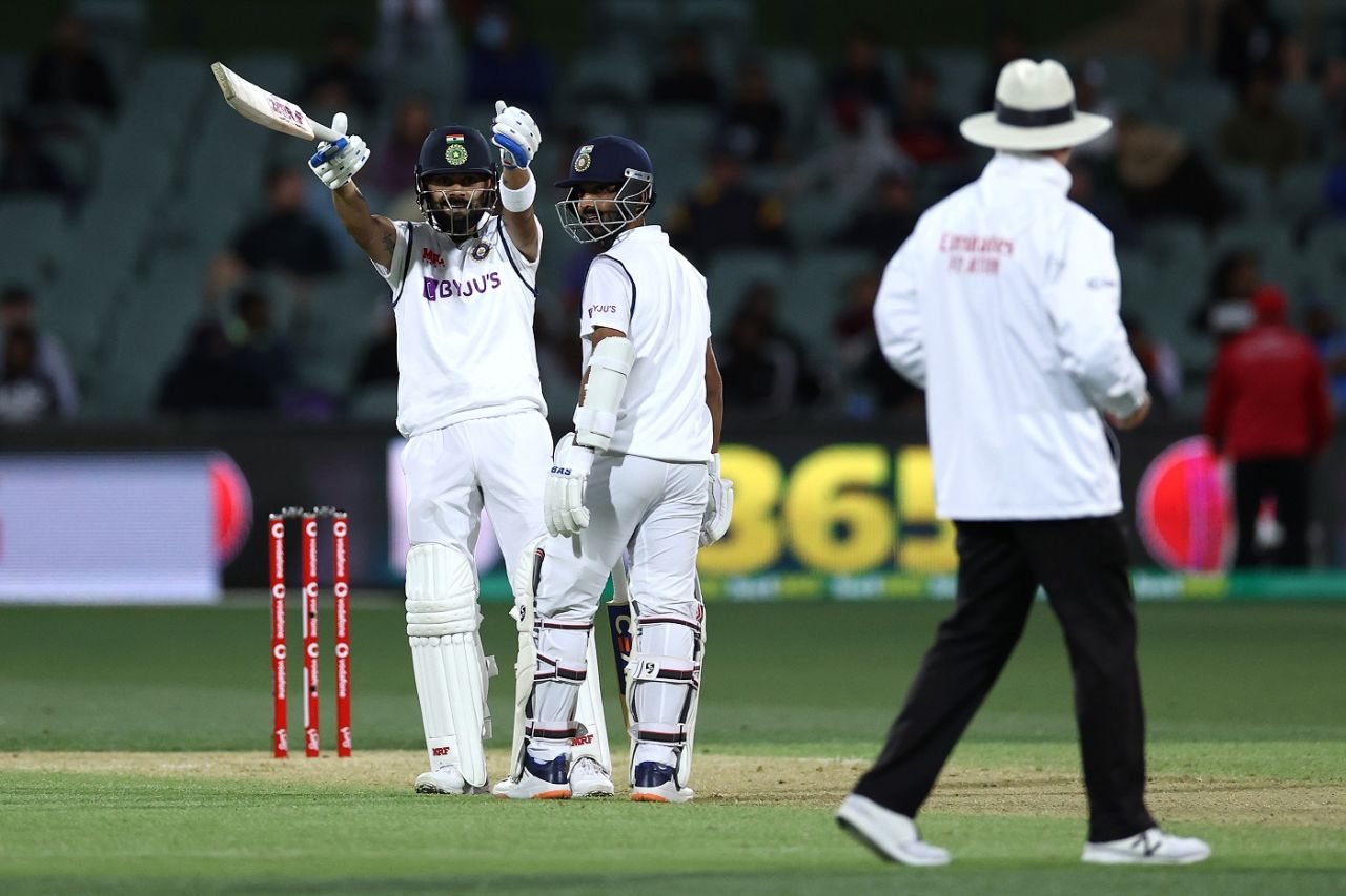 Virat Kohli gestures to the umpire after he was called for short run, Australia vs India, 1st Test, Adelaide, 1st day, December 17, 2020