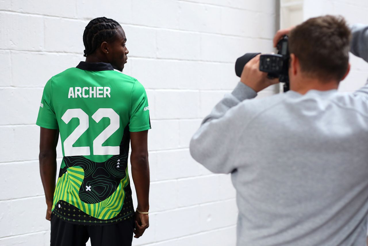 Jofra Archer of Southern Brave poses at the launch of the Hundred, The Hundred launch, London, October 3, 2019