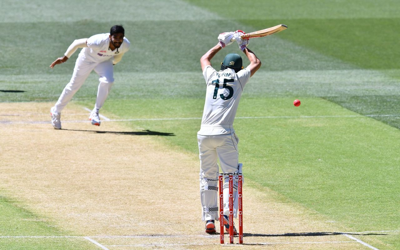Joe Burns lets one go off Jasprit Bumrah, Australia vs India, 1st Test, Adelaide, 2nd day, December 18, 2020