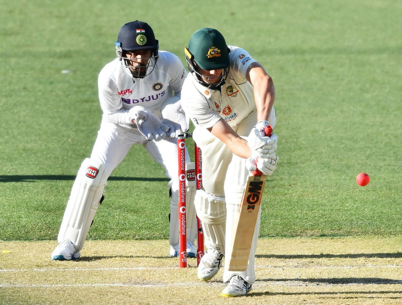 Cameron Green batting on Test debut, Australia vs India, 1st Test, Adelaide, 2nd day, December 18, 2020