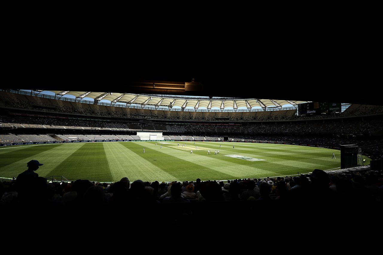 A general view of the Perth Stadium, Australia v India, 2nd Test, Perth, 1st day, December 14, 2018