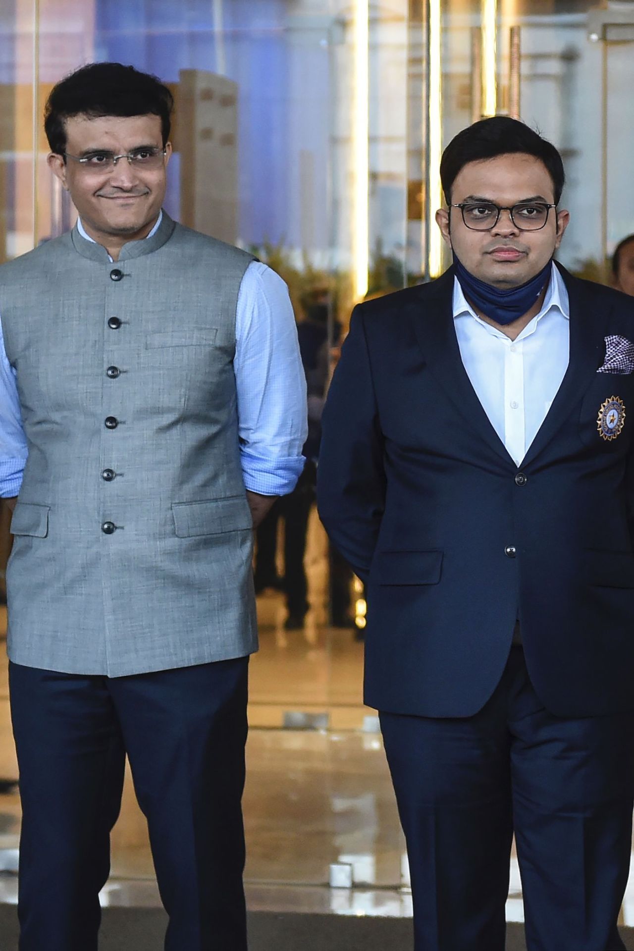 BCCI president Sourav Ganguly and secretary Jay Shah are all smiles after the AGM, Ahmedabad, December 24, 2020