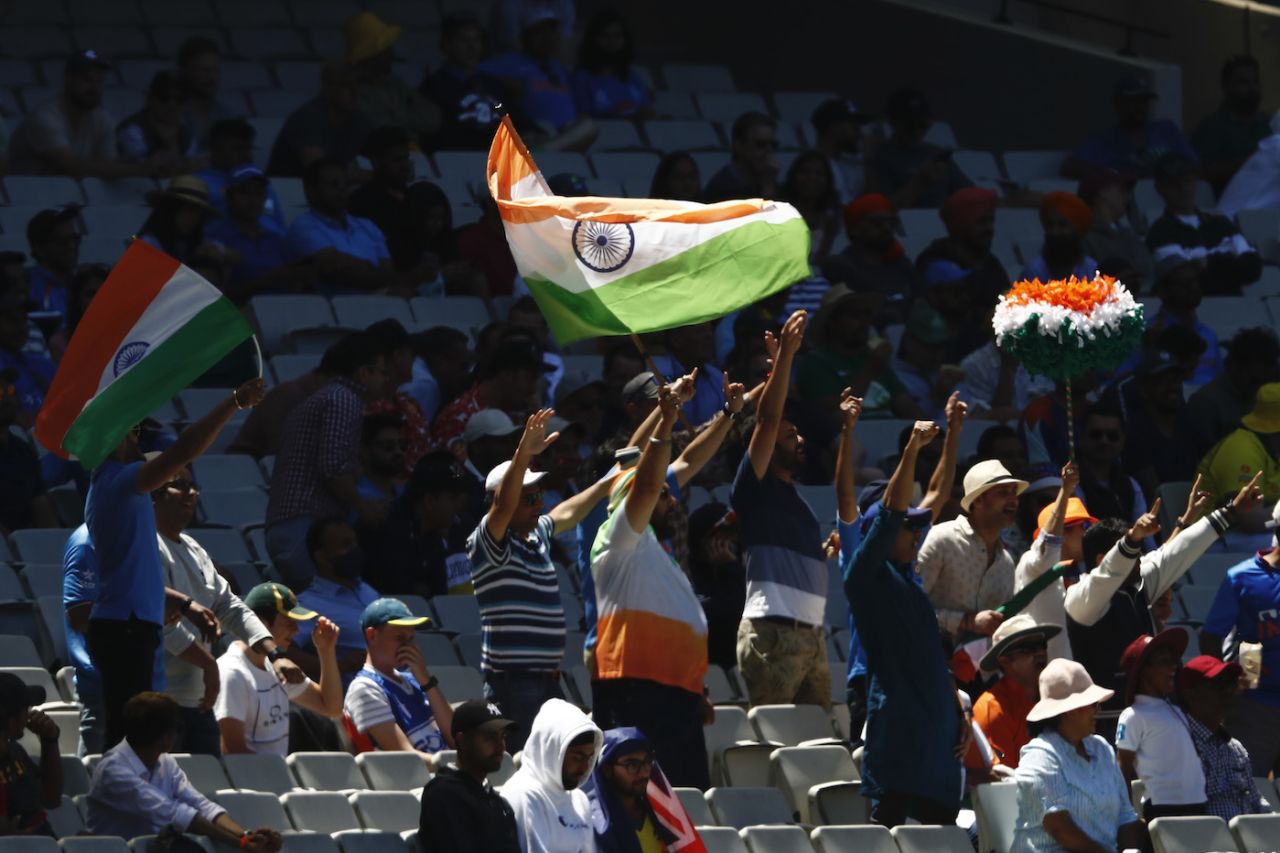 Indian fans show their support at the MCG, Australia vs India, 2nd Test, Melbourne, 1st day, December 26, 2020